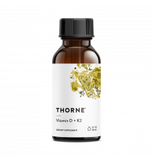Витамин Д3+К2, Thorne Research, Vitamin D+K2 liquid, 30 мл